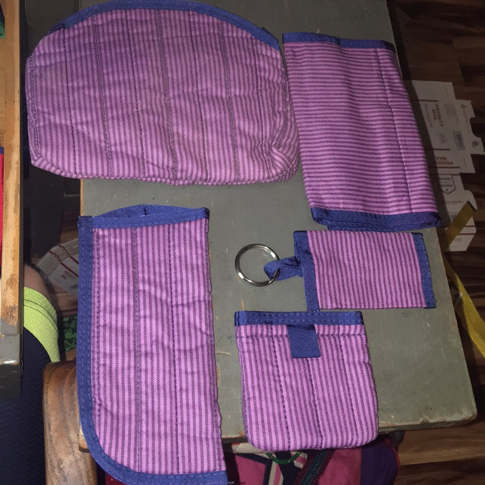 Vintage Woman’s Purple Wallet W/ 4 matching pieces